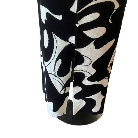Eloquii Size 22/24 NEW Abstract Black & Gray Knit Intarsia Column Sweater Skirt - Picture 6 of 16